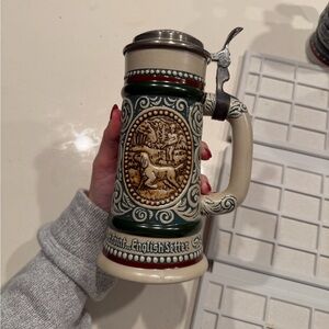 1978 Avon Beer Stein with Dog & Fish